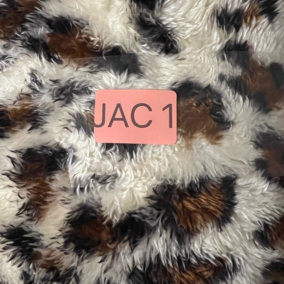 NWT Women's leopard la miel faux puffer coat  print Jacket collar pockets size S - Picture 15 of 15